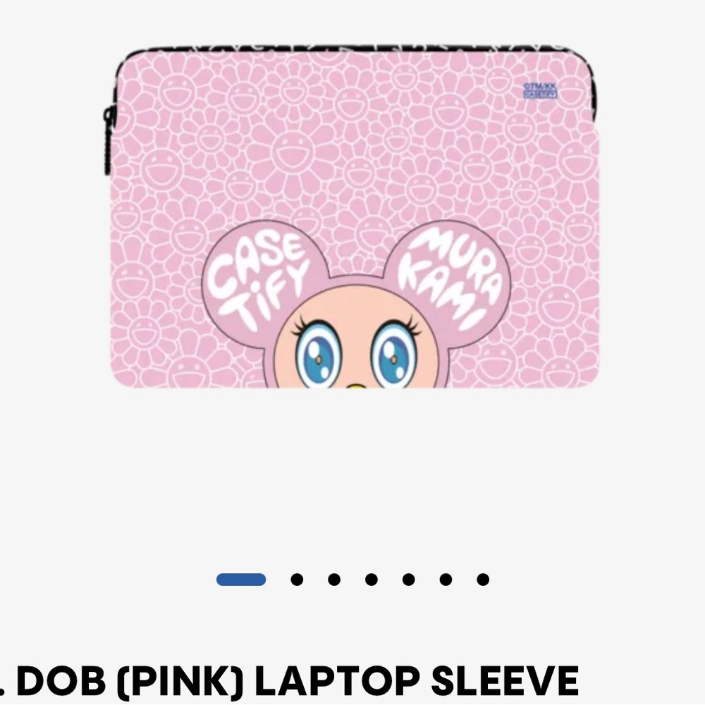 Casetify Pink Tablet Sleeve with Kawaii Design
